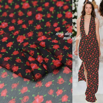 

100cm*135cm Rose Floral Silk Scarf Gauze 100% Natural Silk Chiffon Yoryo Crepe