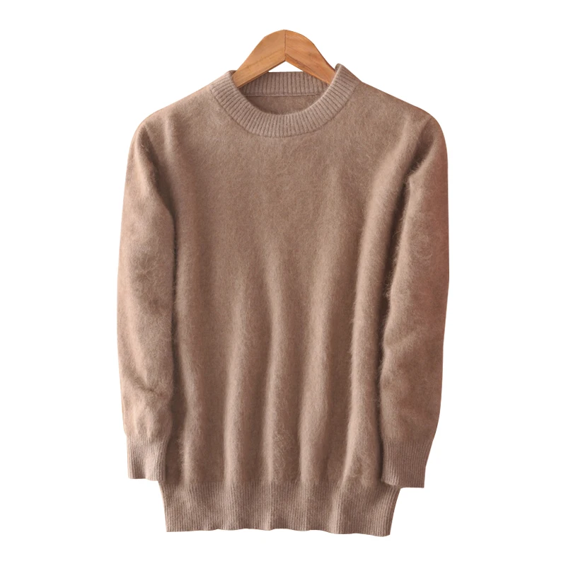 Мужские пуловеры Норка Кашемир вязаные свитера Новая мода зима толстые теплые пуловеры мужской свитер