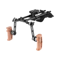 פרקט יד CAMVATE Rig תמיכת כתף Pro עם Manfrotto השחרור המהיר baseplate & רוזט זרוע השלוחה פרקט יד גריפ הזוג C2424 (3)