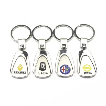 

3D Metal alloy Car Styling Car Logo Fashion Keychain Key Chain Key Rings For Opel Lada Alfa romeo Renault
