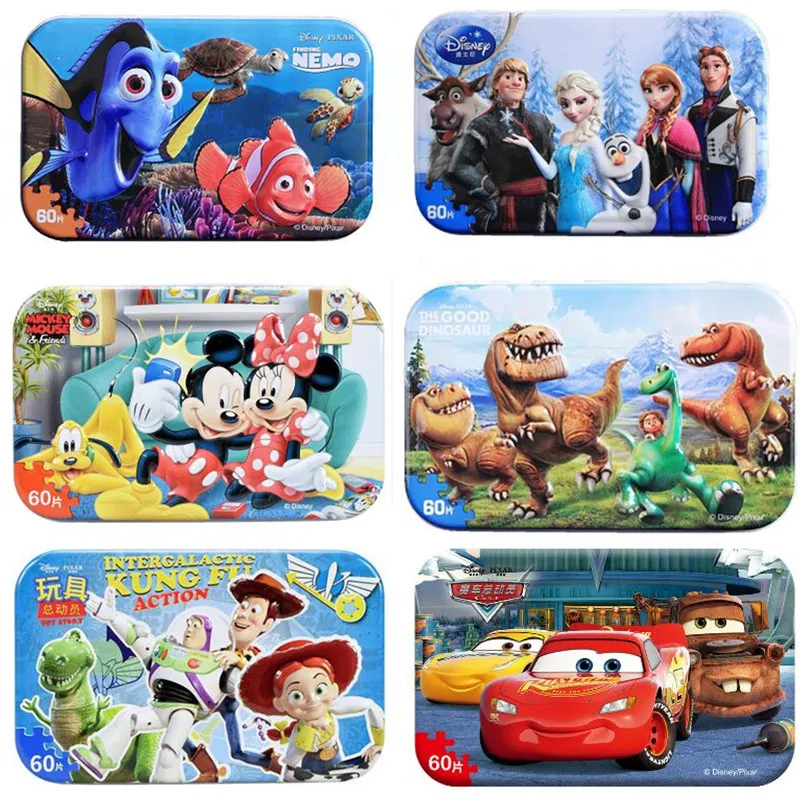 

Snow White Frozen toys Spiderman Puzzle Toy Children Wooden Jigsaw Puzzles Kids Educational Toys for Children Christmas Gift