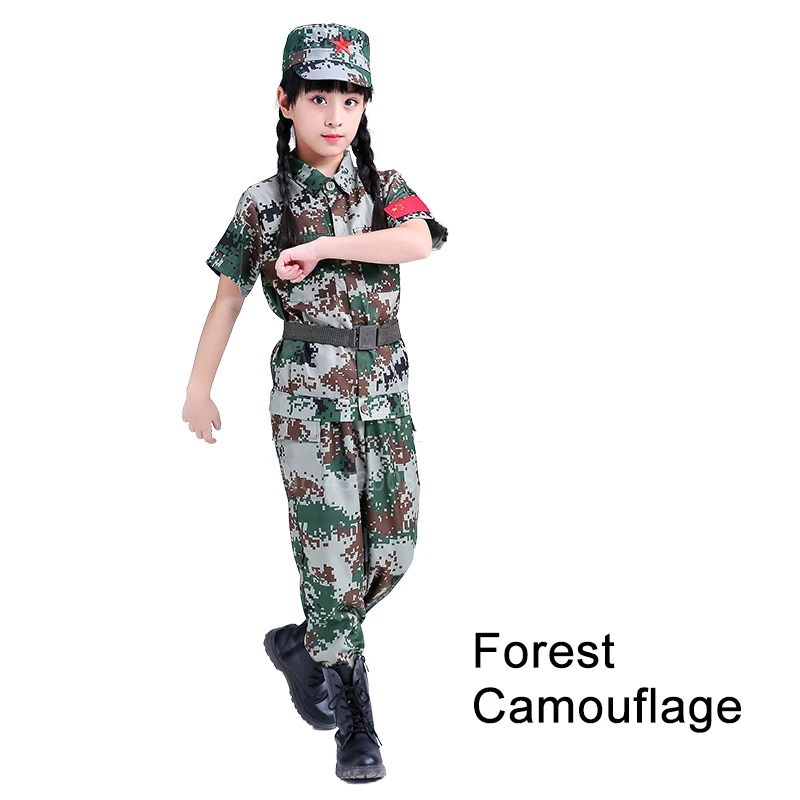 Детская камуфляжная тактическая Униформа, комплект для охоты, Мужская военная одежда, военные куртки и штаны, Детская армейская одежда для косплея костюмы - Цвет: Style7