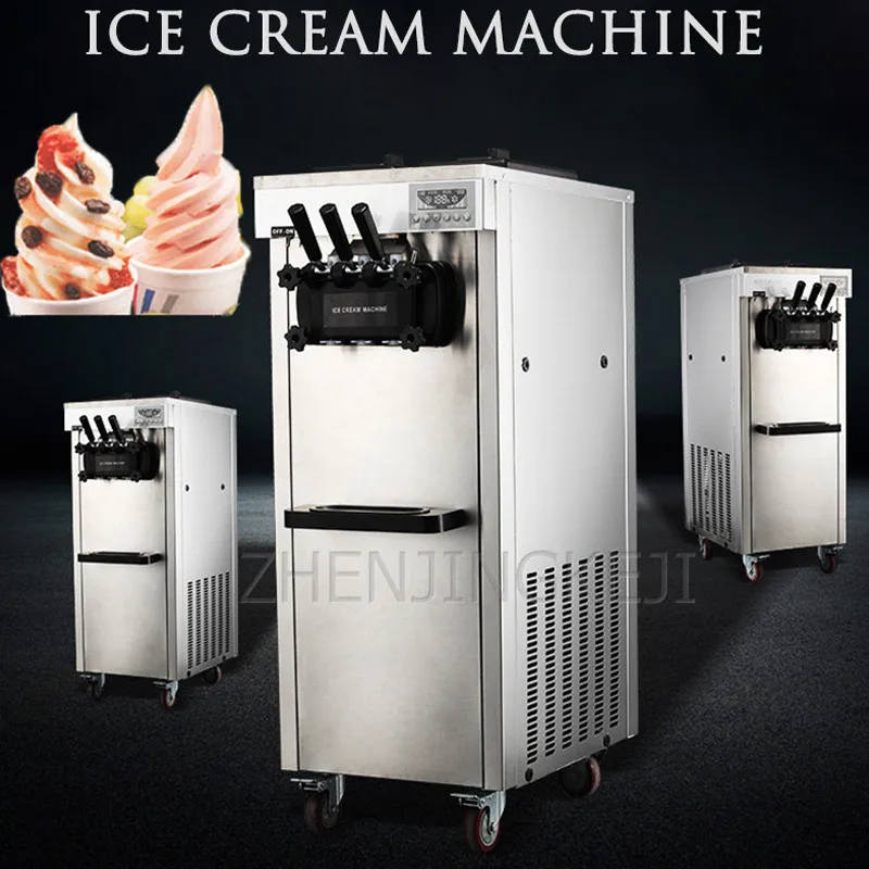 

Commercial Ice Cream Machine Burger Shop Milk Tea Shop Cream Machine Vertical Fully Automatic Two-Color Soft Ice Cream Machine