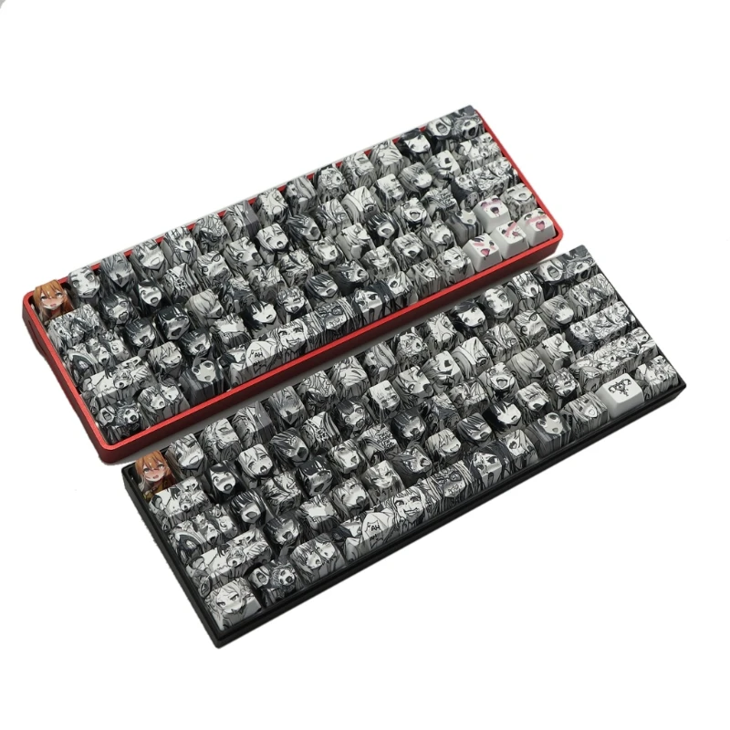 PBT 71 key Ahegao колпачок для клавиатуры сублимация OEM аниме GK61 GK64 Прямая поставка |