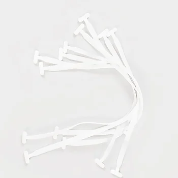 

100 Pieces White Silicone Elastic Rope Rubber Band String Ear Cord Spool For Face Mask Making