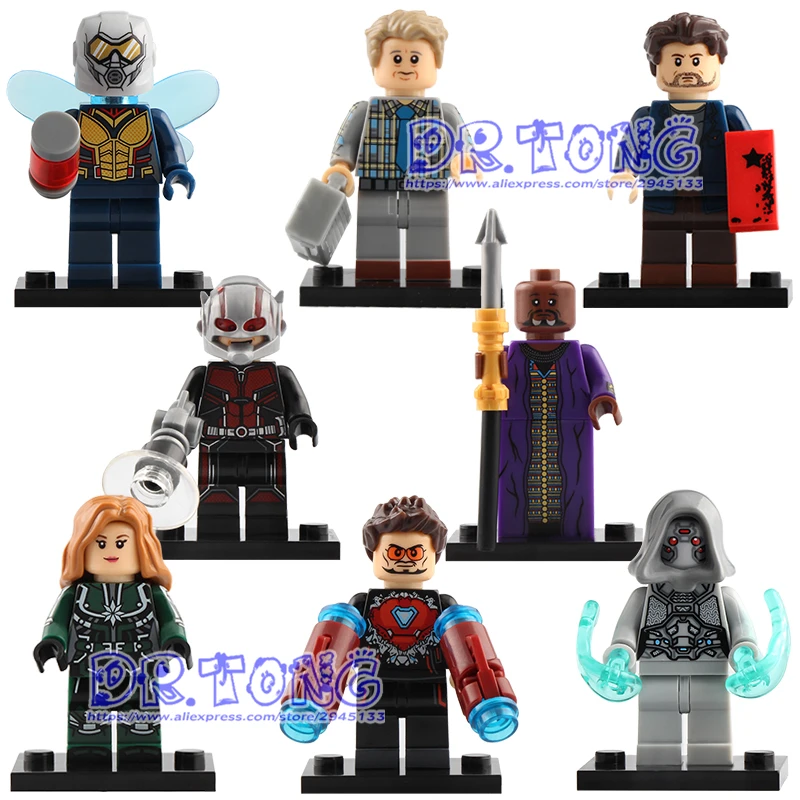 

50pcs Building Blocks Super Heroes Antman Wasp Iron Man Baron Zemo Erik Selvig Ghost Figures Action Toys For Children X0197