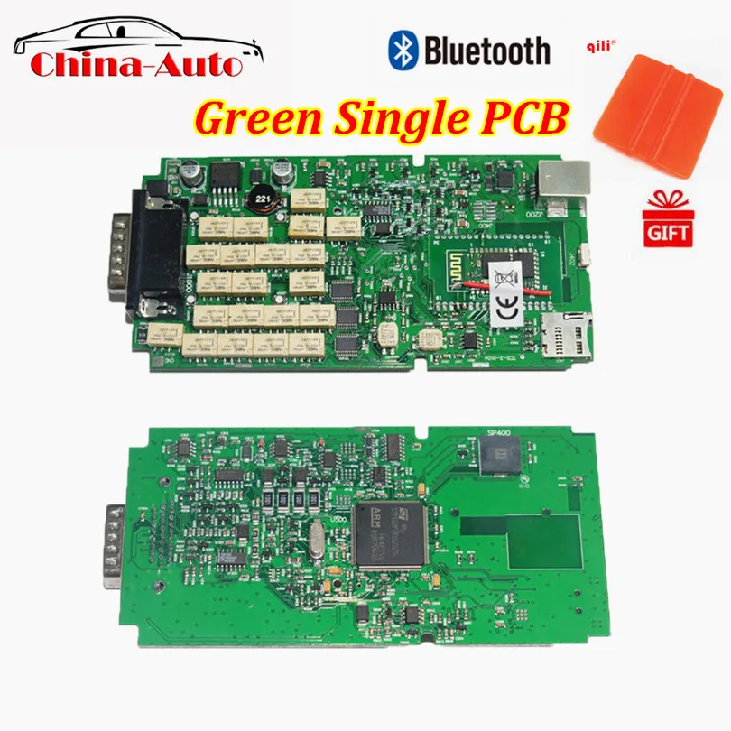 OBDIICAT зеленый одноплатный новый VCI TCS с Bluetooth Новый 2017 1/2016 00 Keygen для автомобиля