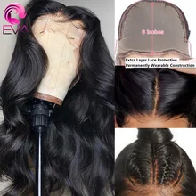 Эва(этиленвинилацетат) объемная волна поддельные головы парик 13x6 Синтетические волосы на кружеве человеческих волос парики для волос с детскими волосами бразильский Реми обесцвеченные парики вида шишка-пучок