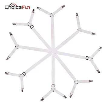 

Bed Sheet Clips Grippers Fasteners 3 Way 6 Sides Sheet Suspenders Elastic Sheet Holders Mattress Clips Straps - Adjustable Fit