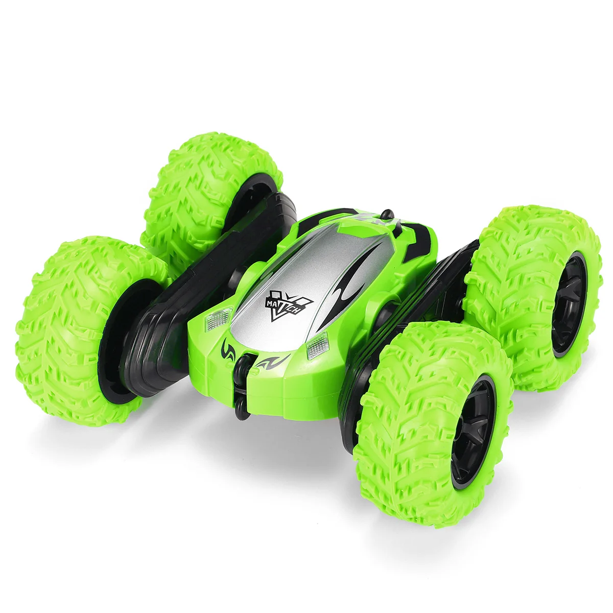 3D флип-пульт дистанционного управления RC автомобиль с светильник трюк Дрифт Деформация-багги автомобиль Рок Гусеничный ролл автомобиль Рождество Дети робот RC автомобиль игрушка - Цвет: Зеленый