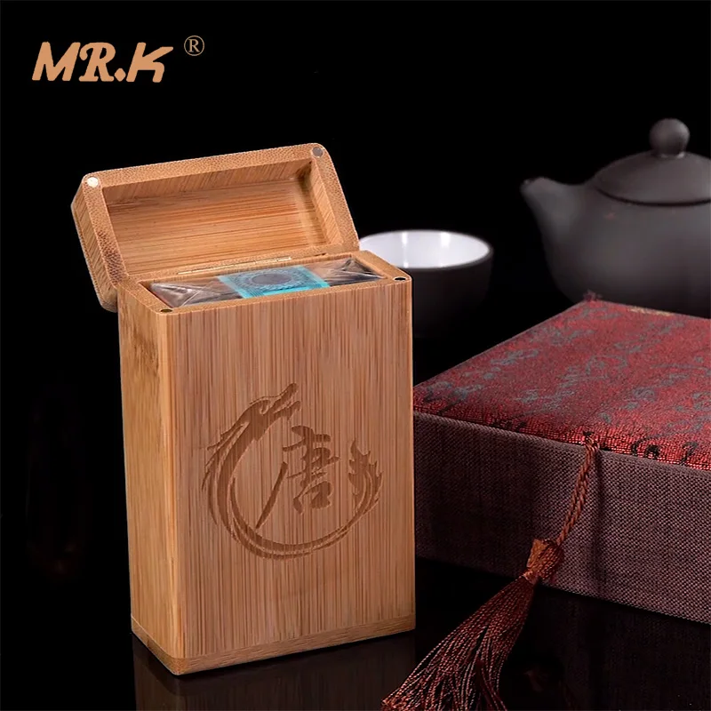 Personalized Whole Package Flip Bamboo And Wood Cigarette Box Lettering Gift Ideas