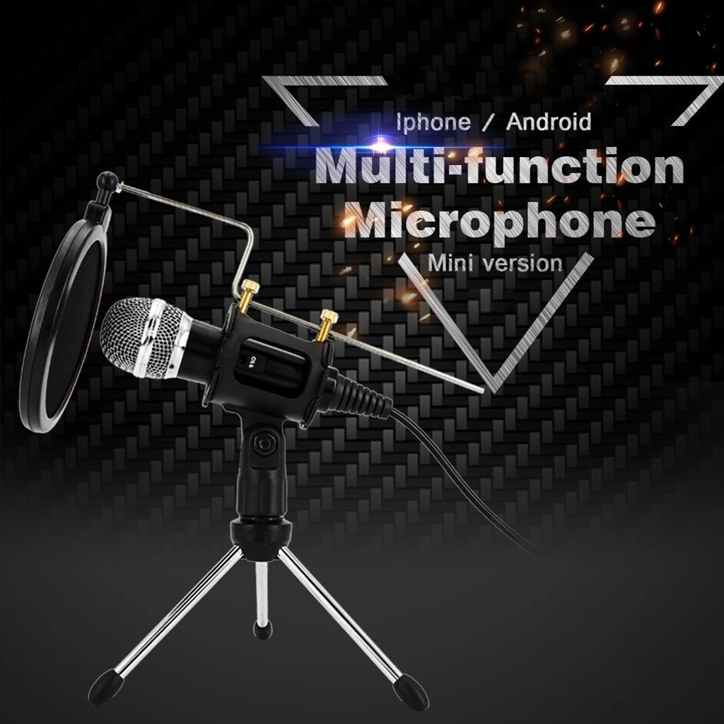 Профессиональный конденсаторный микрофон Plug& Play Mic для ПК с поп подставка для фильтра