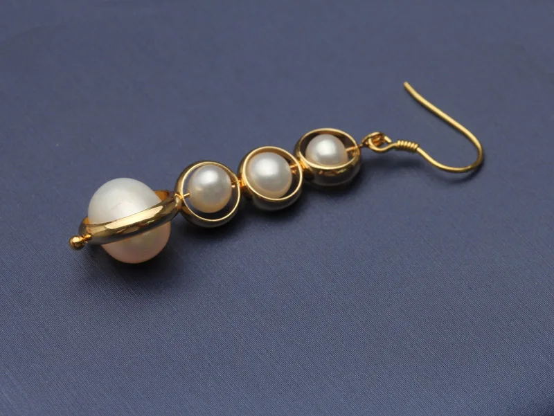 Real Bridal Natural Long Pearl Earrings Women,925 Silver Earrings Jewelry Girl Anniversary Gift Pendientes