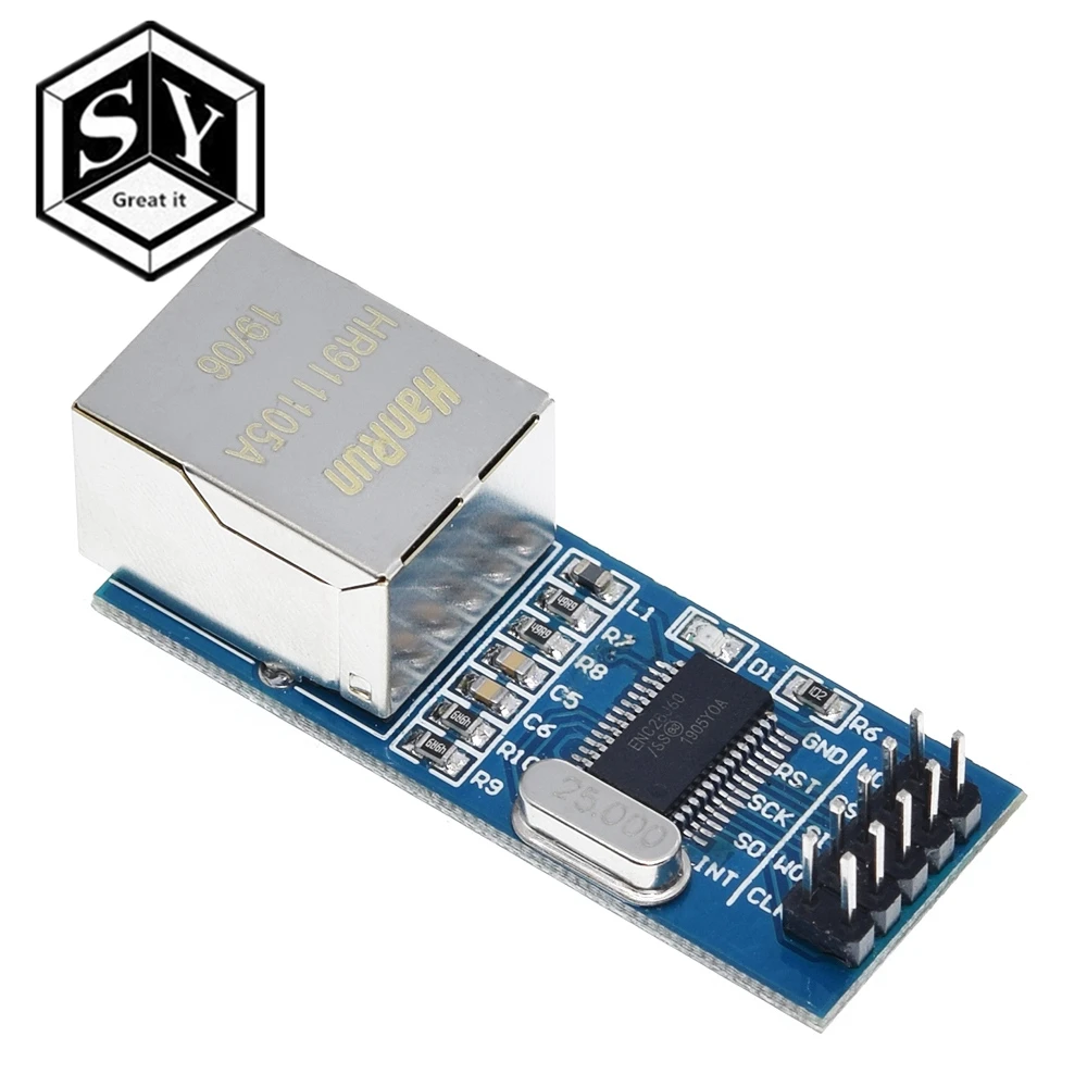 1 шт. Great IT ENC28J60 Ethernet LAN сетевой модуль SPI порт для Arduino 51LPC AVR ARM PIC