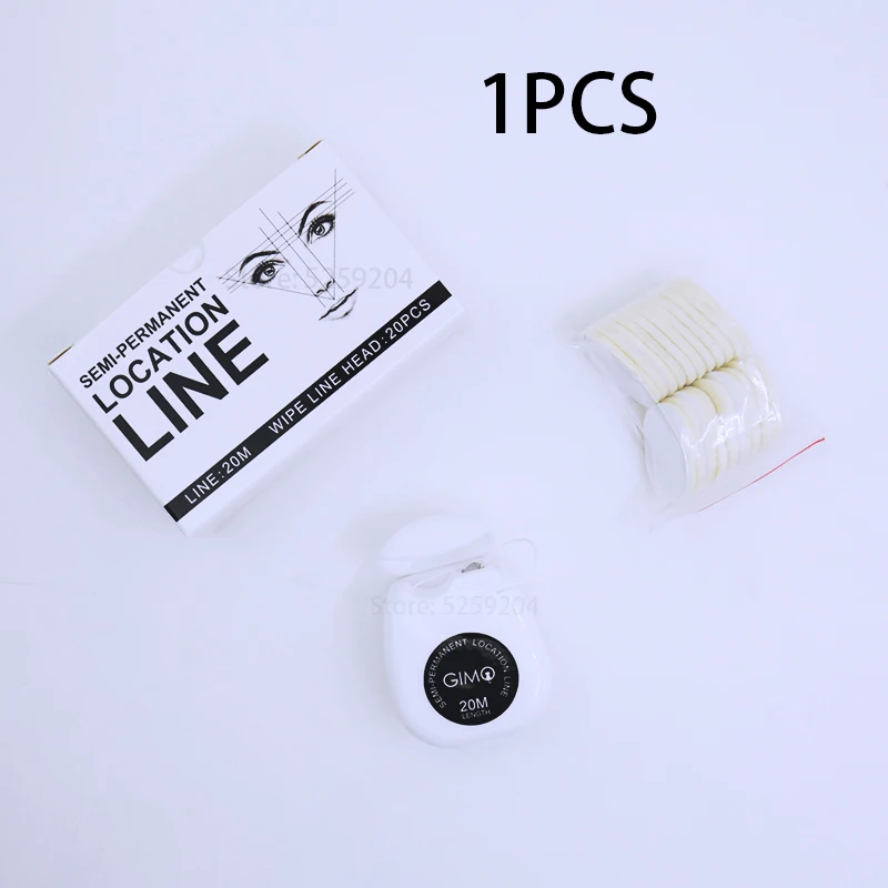 1pcs WHITE Mapping pre-ink string Microblading eyebow Make Up dying Liners нить для полупостоянного позиционирования бровей измерительные инструменты - Цвет: 1pcs WHITE