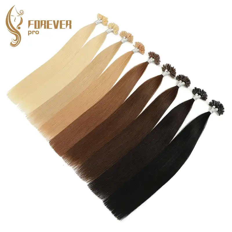 Forever Pro U Tip Keratin Pre Bonded Hair Extensions Real Remy
