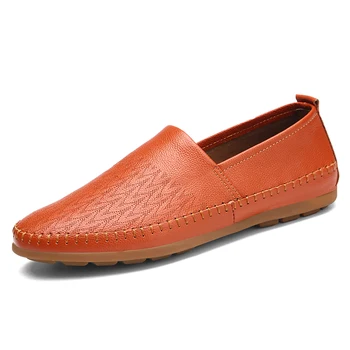 

Big Size 38-47 Men Genuine Leather Shoes Slip on Black Shoes PU Leather Loafers Mens Moccasins Footwear Italian Designer Shoes