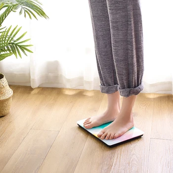 

ColorfulBody Floor Scales Glass Smart Electronic Scales USB Charging LED Display Digital Body Weight Scale HKS99