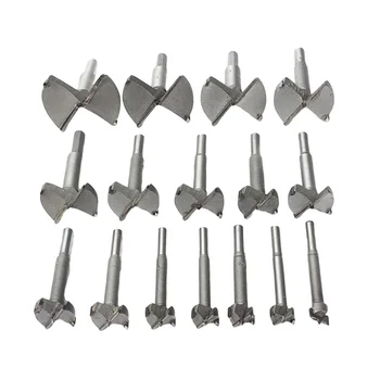 

16pcs Wood Cutter Silver Hex Wrench Auger Drill Bit Hole Saw Wood Cutter for Drilling Woodworking Carpenter Woodworker