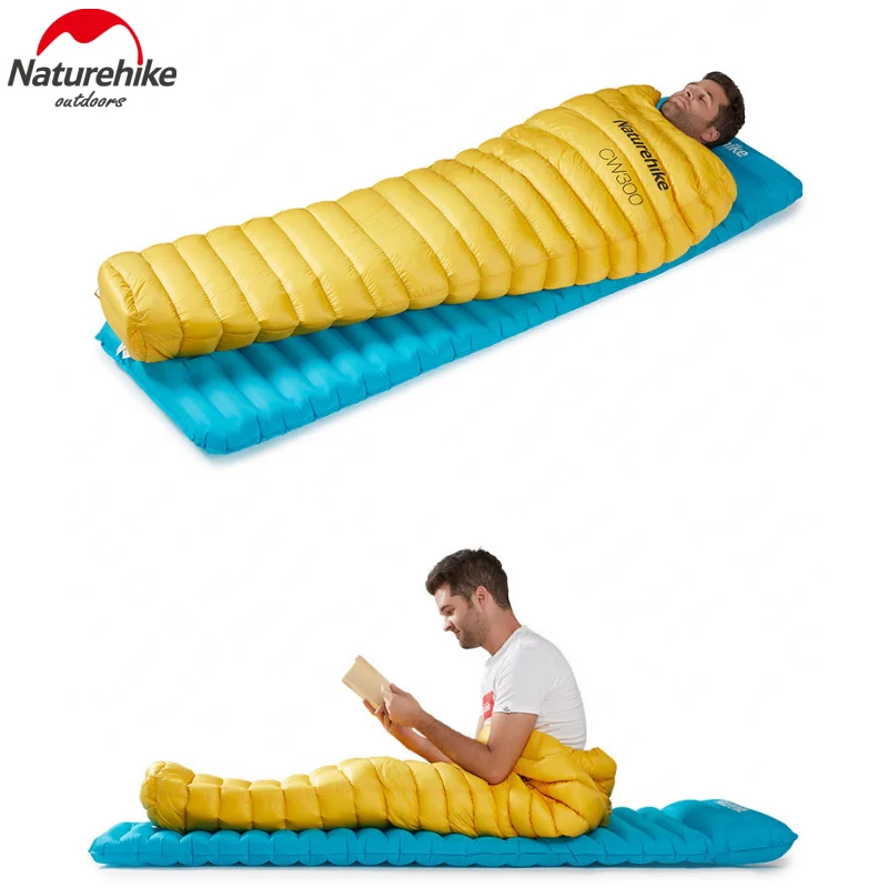 Naturehike CW300 Сверхлегкий зимний спальный мешок с гусиным пухом компактный