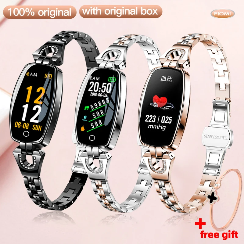 creativo patrón mareado Reloj inteligente H8 Monitor de ritmo cardíaco deportivo IP67 Pulsera de  fitness impermeable Chica Mujer Reloj deportivo Reloj inteligente de metal  para Android ios Enviar regalos de cumpleaños a la novia, regalos