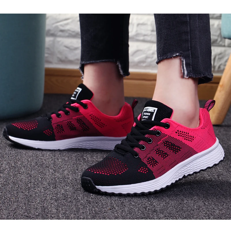 Women Sneakers Fashion Walking Shoes Women Casual Shoes Spring Low Canvas Shoes Women Light Breatable Mesh Cotton Women Shoes 42