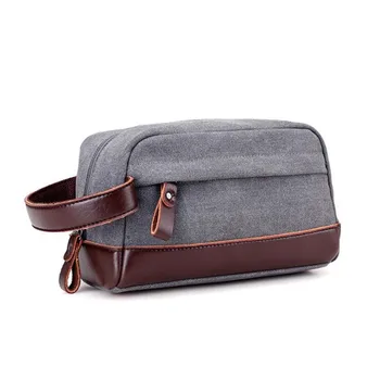 

New Fashion Design Men Clutch Bag Canvas & PU Leather Envelope Bags Casual Zipper Business Solid Hand Bags Male Pouch Wallets