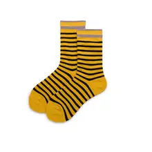 Женские, мужские, однотонные, полосатые, хлопковые, спортивные носки, носки до щиколотки, унисекс, горчичная основа, черные, в полоску, короткие зимние носки, 5 пар/лот, AL203SC