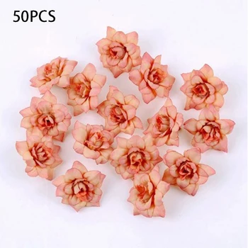 

50x Artificial Flower Rose Heads Silk Bulk Party Wedding Bouquet DIY Home Decor Wedding Birthday Party Favors Decorations