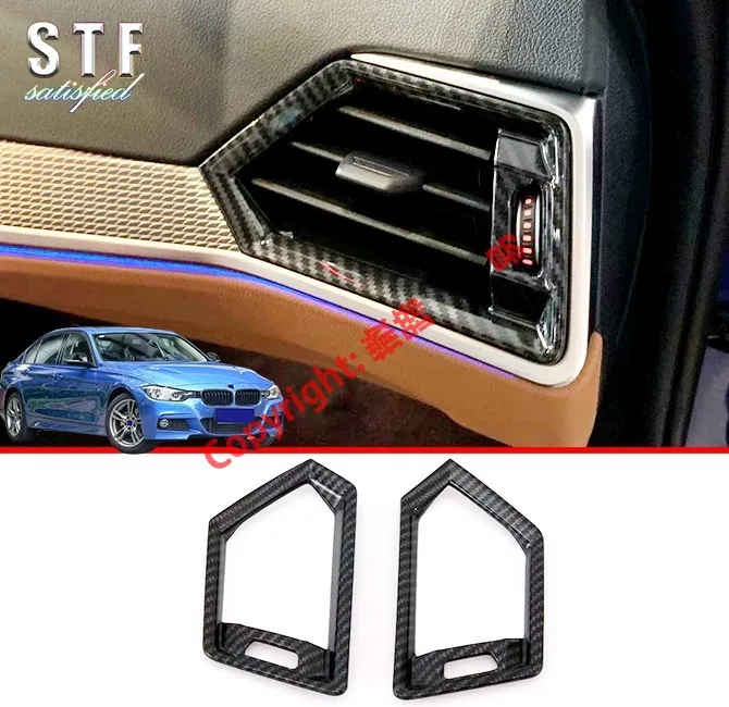 

Carbon Fiber Style Interior Air-Condition Vent Outlet Cover Trim For BMW 3 Series G20 2019 2020 Car Accessories Stickers W4