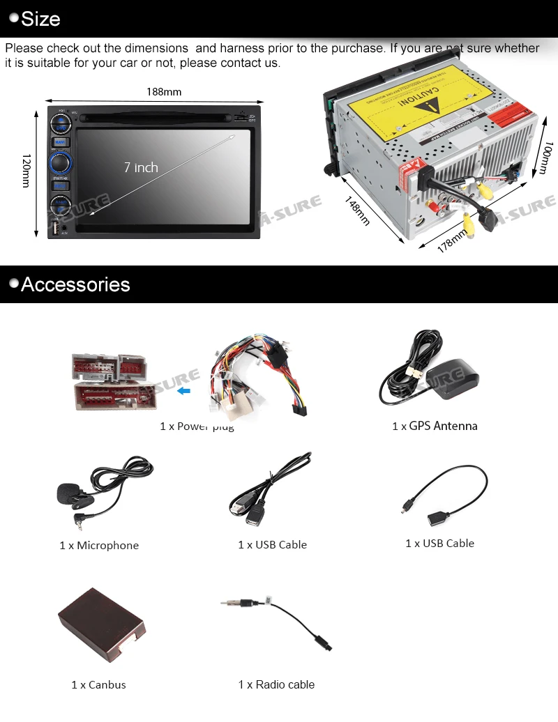 A-Sure 7 ''2 DIN 16G rom автомобильный Радио gps dvd-плеер навигация для Ford F150 2013/Fusion/Focus/Explorer/Mustang/500/Expedition 201