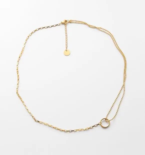 Timeless Wonder Titanium Beaded Chain Linked Round Chains Choker Necklace Punk Stainless Steel Jewelry Trendy Gothic Gold 2538