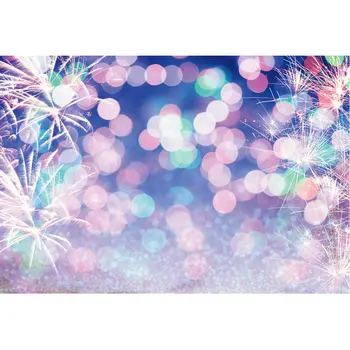 

Fireworks Festive Backdrop Blue Pink Aperture Photography Background Welcome the New Year Party Decoration Photo Booth Props