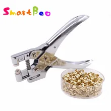 Металлический фиксатор пробивая машина с ушком втулки плоскогубцы с люверсами 5 мм круглое отверстие перфоратора de papel с кольцами № 9718