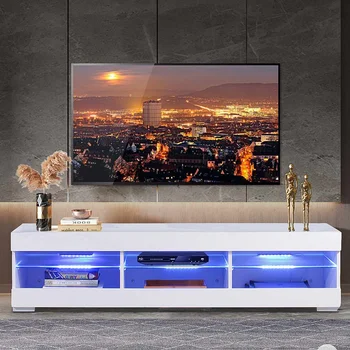 

57'' Detachable LED TV Unit Cabinet Stands with 6 Open Drawers TV Bracket Home Living Room Furniture tv stands Meubles