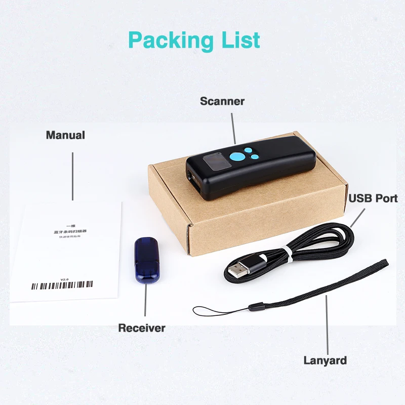 Mini usb do varredor do código de