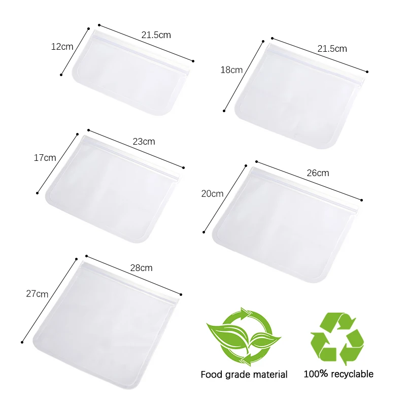 Silicone Food Storage Bag 102oz. XXL [Set of 2] Reusable Freezer Bags –  Albino monkey