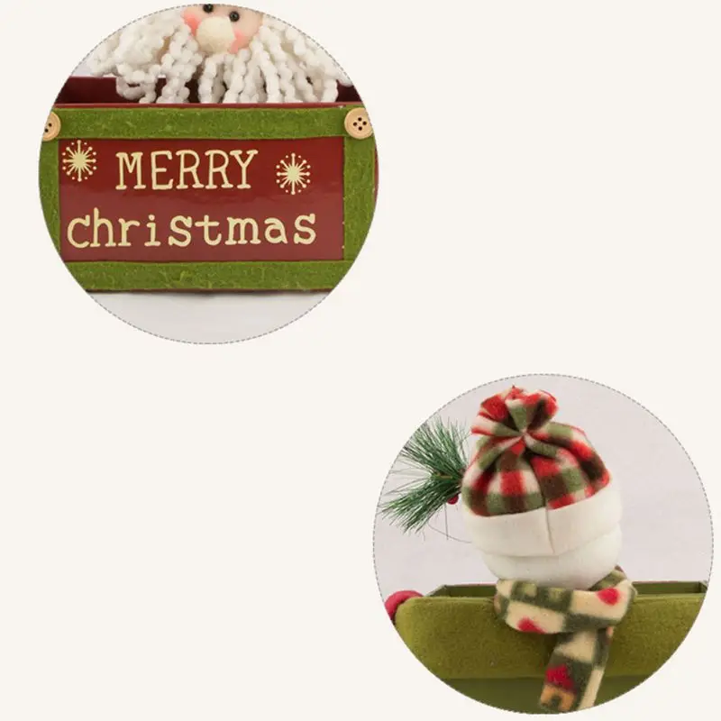 Christmas Santa Snowman Candy Box Fabric Storage Gift Boxes Christmas Decoration Xmas Festive Supplies articulos de navidad