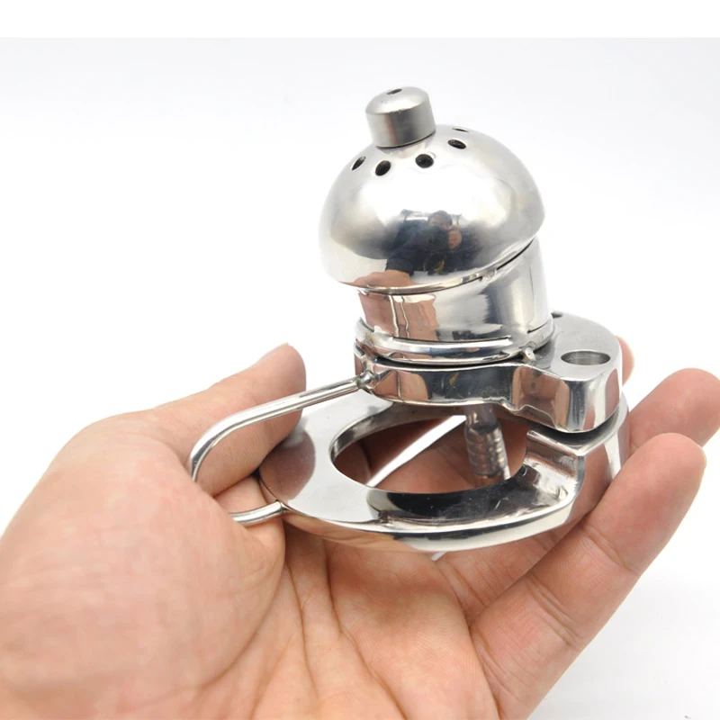 Двойной замок из нержавеющей стали мужское устройство верности клетка кулон для