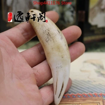 

Natural imitation (tiger tooth) pendant Pendant necklace #5523