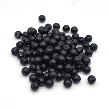 Бусины для ловли карпа, 100 шт./лот, диаметр 6 мм, мягкие резиновые бусинки для ловли карпа, черный, коричневый, зеленый, аксессуары для ловли карпа