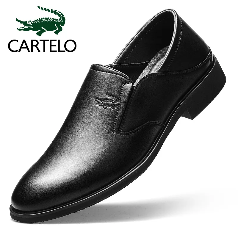 

CARTELO MEN'S SHOES Spring 2020 New Style England Versatile Leather Shoes Men's Business Formal Wear Casual Leather Shoes Men's