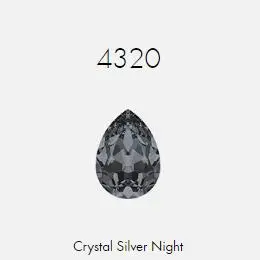 Оригинальные кристаллы от Swarovski 4320 Груша Форма декоративные камни 8x6 6x4 мм для дизайна ногтей ювелирные изделия аксессуары ручной работы - Цвет: SINI