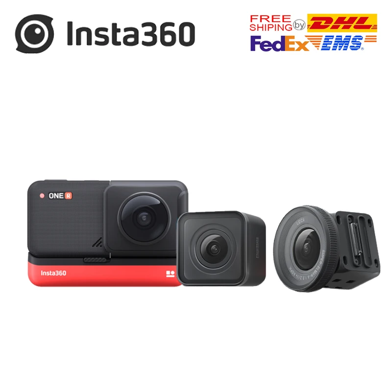 Insta360-Cámara de acción One R Original, lente 5,7 K 360 Mod/4K Gran Angular/1 pulgadas Leica Edition, cámara de vídeo deportiva impermeable