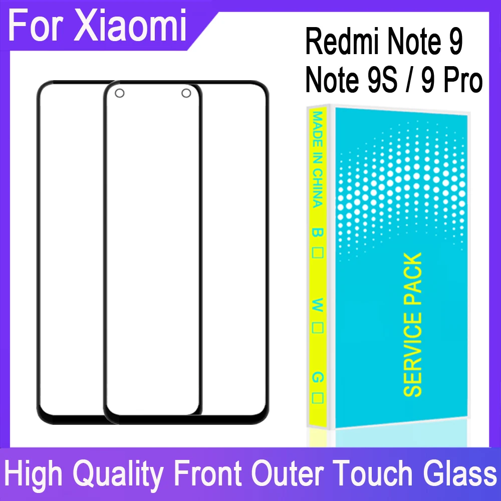 ЖК-дисплей Сенсорная Панель переднее стекло для Xiaomi Redmi Note 9 9S Pro внешнее сенсорный