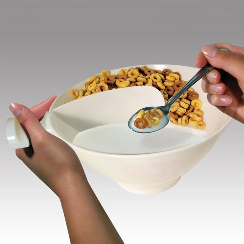Creative Handle Separated Bowl With Handle Home Isolated Bowl With Snack Separated Bowl Snack Bowl Cereal