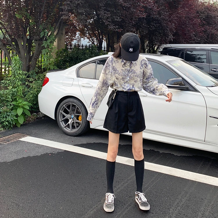 Mooirue/Женские топы и блузки в винтажном стиле Harajuku в китайском стиле, уличная одежда, повседневный Свободный кардиган с длинными рукавами и отложным воротником