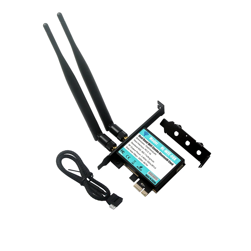 Настольный PCI-E Беспроводной сетевая карта 7265AC Bluetooth WiFi 2 в 1 приемник PCI-E Вай-Фай адаптер