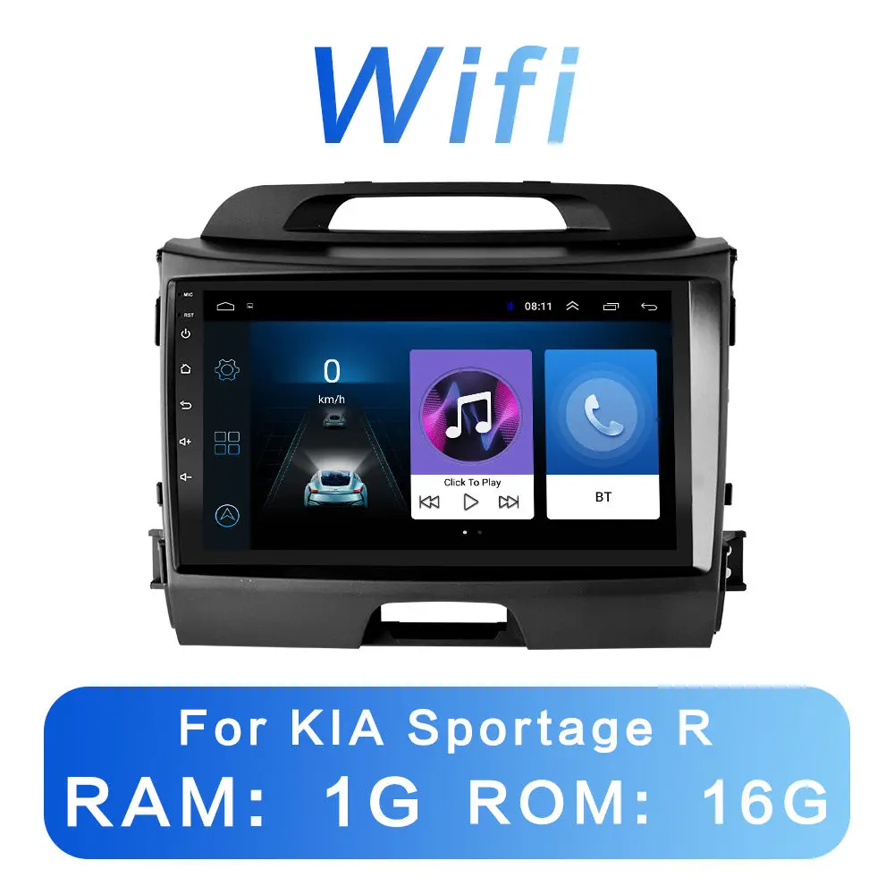 2G+ 32G DSP 2 din Android 8,1 4G чистая Автомобильная радио мультимедиа видео плеер для KIA Sportage R 2011 2008- лет WiFi Bluetooth - Цвет: Sportage 1G-16G