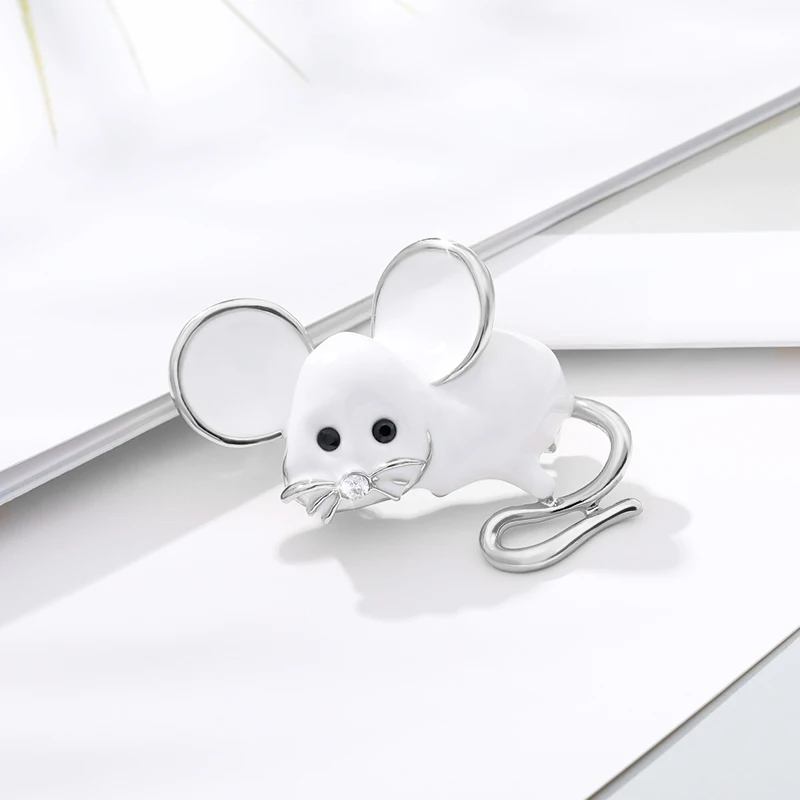 

Czech Zircon Rat Mouse Brooches Women Men Rhinestone Animal Brooch Pins Fashion Gifts